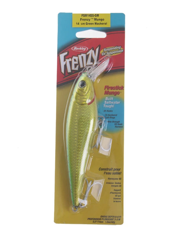 Berkley Frenzy Firestick Mungo Trolling Lure Green Mackerel 14cm