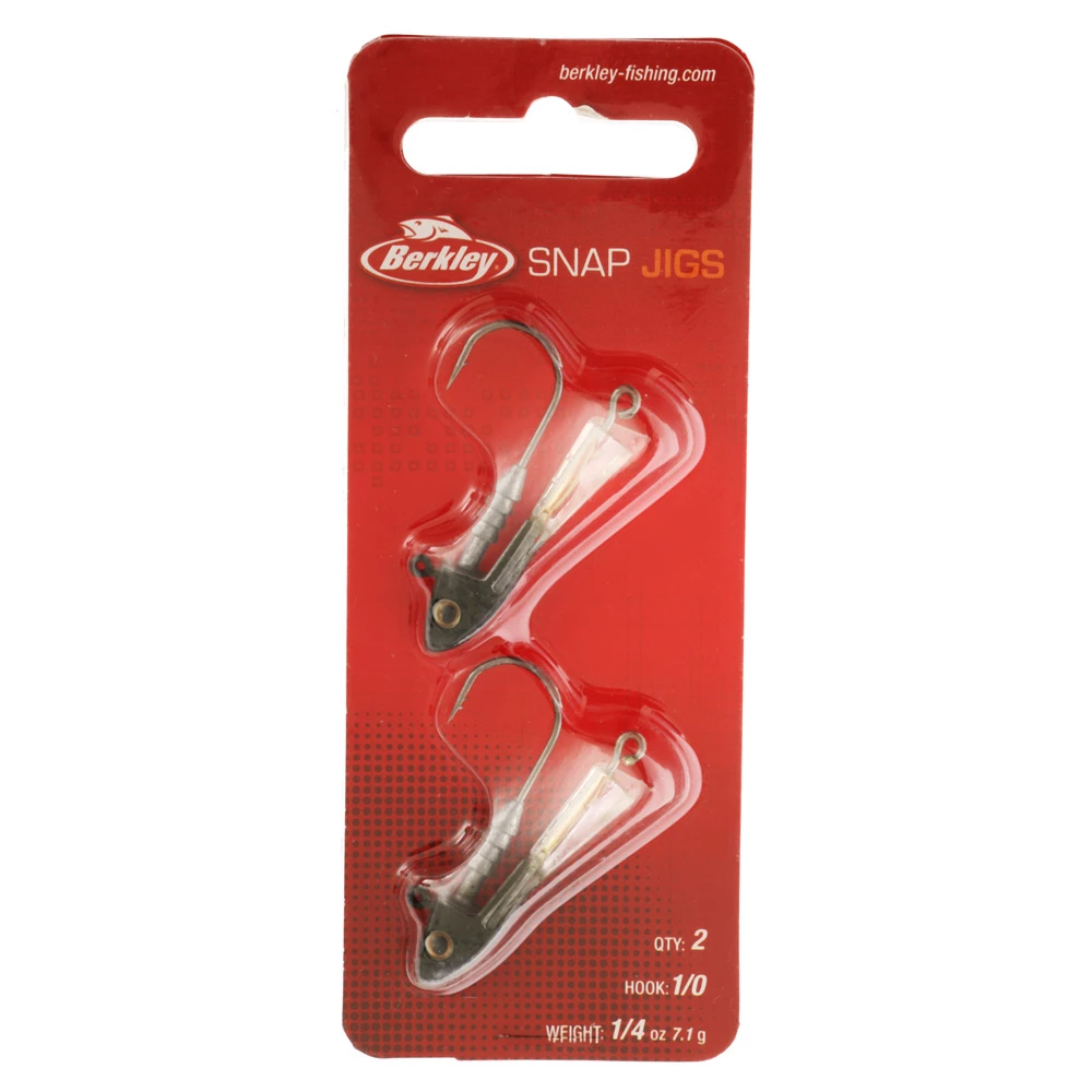 Berkley Snap Jig Heads 1/0 1/4oz Qty 2 Green Pumpkin