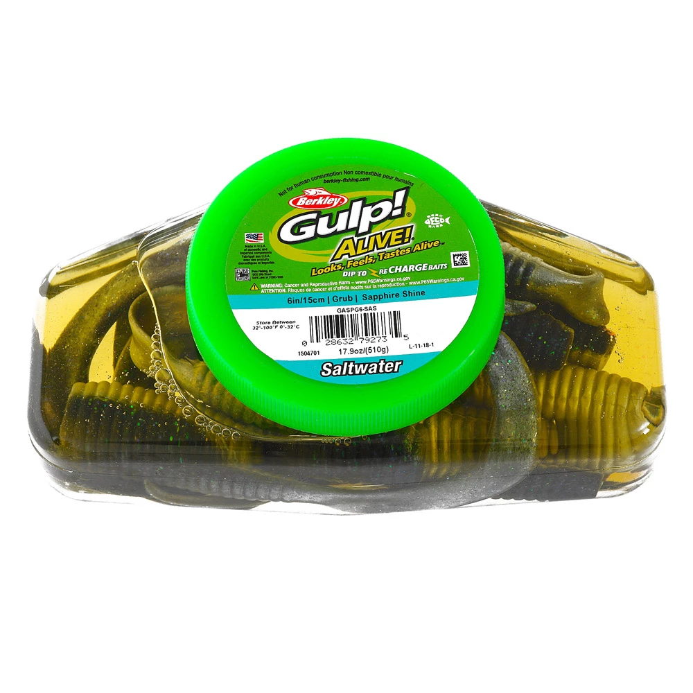 Berkley Gulp Alive Soft Bait Tub Grub 6in - Image 5