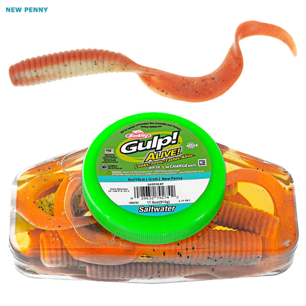 Berkley Gulp Alive Soft Bait Tub Grub 6in