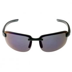Berkley Fairfax Polarised Sunglasses Matte Black Smoke Frame Blue Mirror Lens