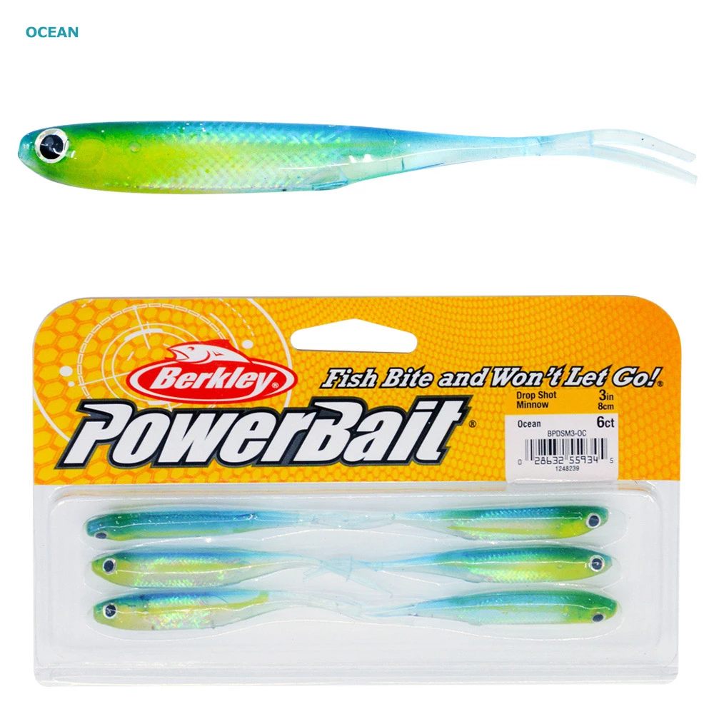 Berkley PowerBait Drop Shot Minnow Soft Bait 8cm Qty 6 - Image 3